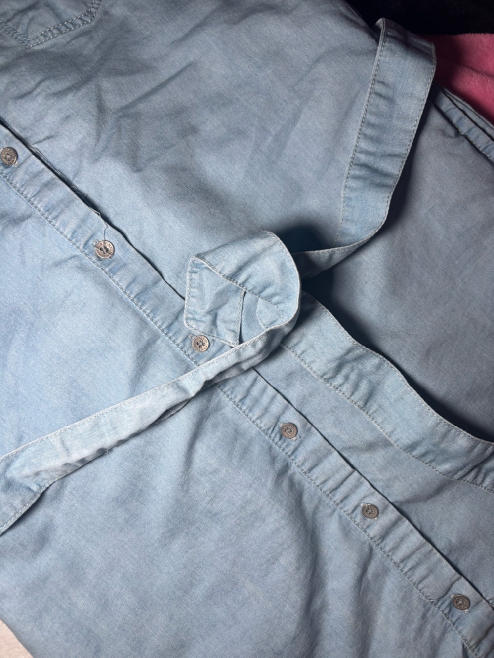 Calvin Klein Girls Chambray Denim Shirt Dress - Picture 5 of 10